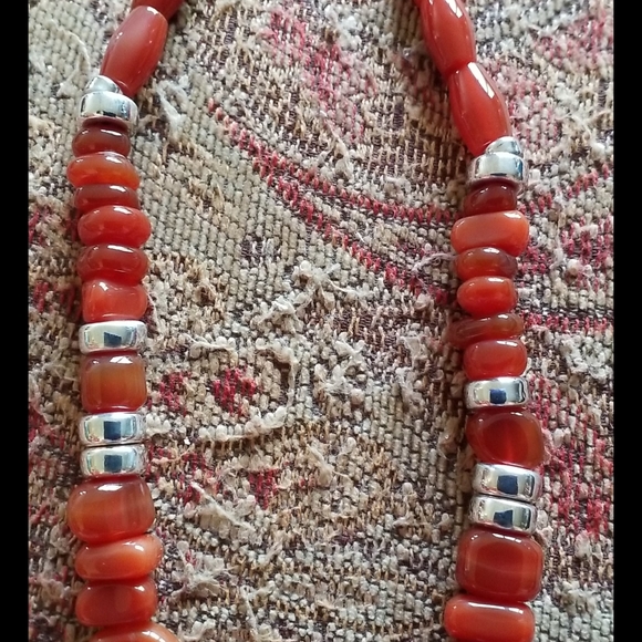 RLM Studio Sterling Silver Red Carnelian Necklace Toggle Clasp - Picture 12 of 16